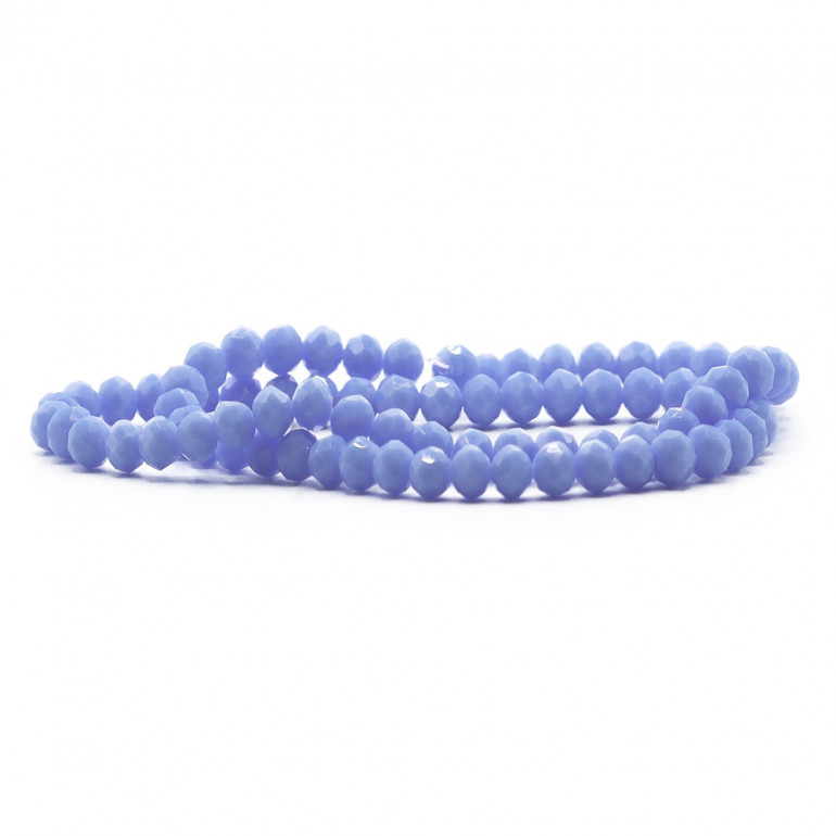 Crystals 6 mm  A126 Deep Provence, faceted glass | Tessiland