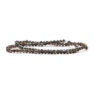 4mm Faceted Glass Crystals for Jewelry A175 sfalerite