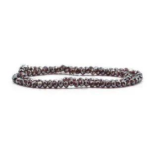 Cristaux facettés en verre de 4 mm pour bijoux A046 castagno