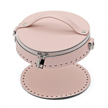 Set borsa Mini Secchiello bucket bag ecopelle handmade Rosa