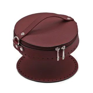 Ensemble de sac Mini Seau Color Match en simili cuir fait main Bordeaux