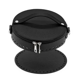 Ensemble de sac Mini Seau Color Match en simili cuir fait main Noir