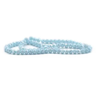 6mm Faceted Glass Crystals for Jewelry B98 celeste