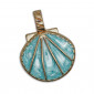 Blue Gold Venus' Chest Pendant in Enameled metal | Tessiland