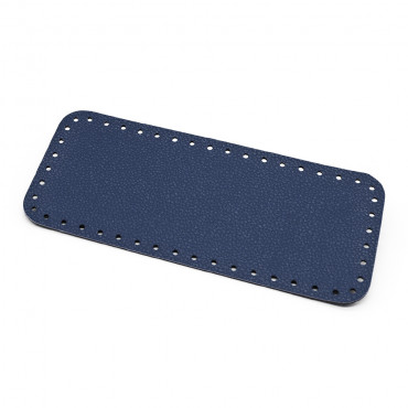 Fondo borsa square 27X11 in ecopelle Color Match made in Italy Blu