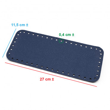 Fond de Sac Carré Bleu 27x11 Texturé | Tessiland