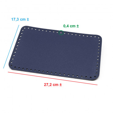 Square Blue Bag Bottom 27x17 Textured | Tessiland