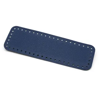 Square Bag Base 30X10 in Eco-Leather Color Match Made in Italy Blu