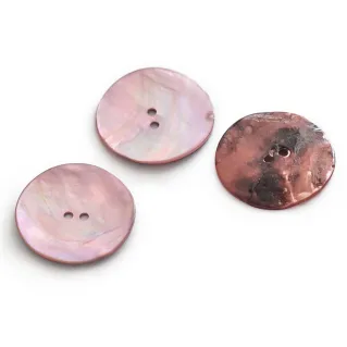 Botones Akoya de perlas 3pz Rosa