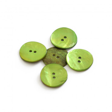 Bottoni Akoya in madreperla 5pz Lime