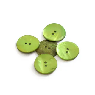 Boutons Akoya en nacre 5pz Lime