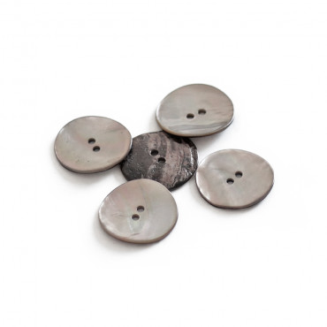 Bottone Akoya in vera madreperla naturale a 2 fori Beige