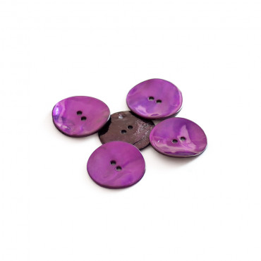 Bottoni Akoya in madreperla 5pz Viola