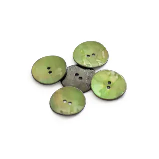 Akoya Mother of Pearl Buttons 5pcs Verdone