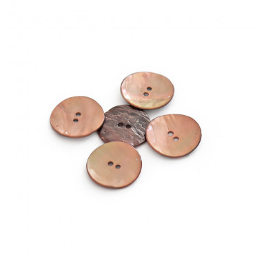 Bottone Akoya in vera madreperla naturale a 2 fori Bruno