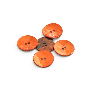 Bottoni Akoya in madreperla 5pz Arancio