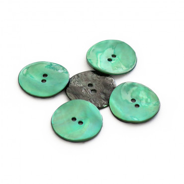 Bottoni Akoya in madreperla 5pz Smeraldo