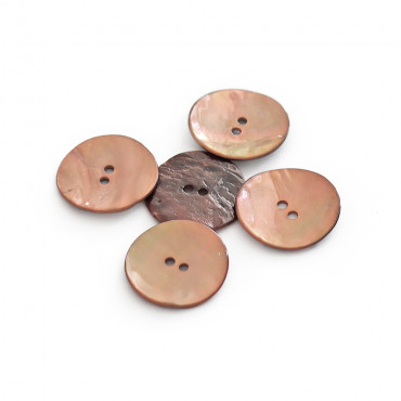 Bottone Akoya in vera madreperla naturale a 2 fori Bruno