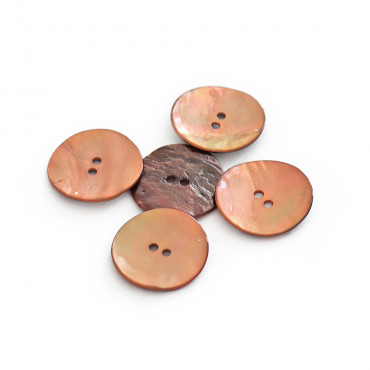 Bottoni Akoya in madreperla 5pz Rame