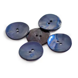 Akoya Mother of Pearl Buttons 5pcs Blue