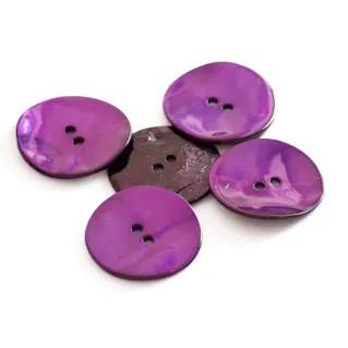 Boutons Akoya en nacre 5pz Viola