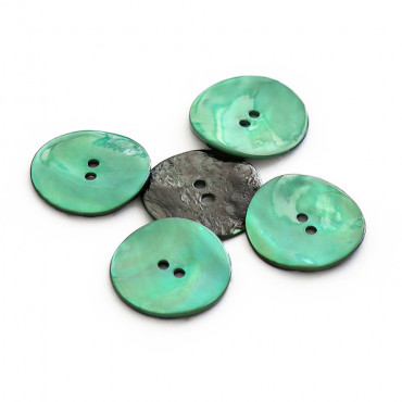 Bottoni Akoya in madreperla 5pz Smeraldo