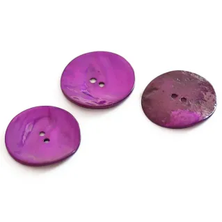 Botones Akoya de perlas 3pz Viola