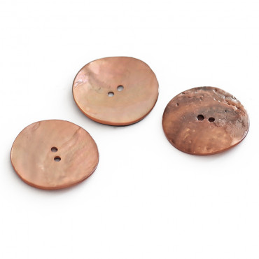 Bouton Akoya Orange 30mm 3pz Bruno