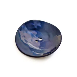 Botones Akoya de motherperla 1pz Azul