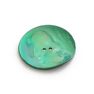 Akoya Mother-of-Pearl Button 1 piece Smeraldo