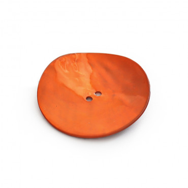 Bottoni in madreperla naturale Akoya dal design irregolare 1pz Arancio