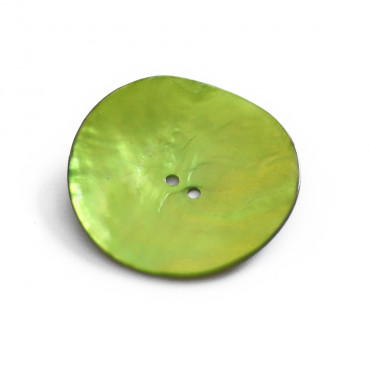 Bottoni in madreperla naturale Akoya dal design irregolare 1pz Lime