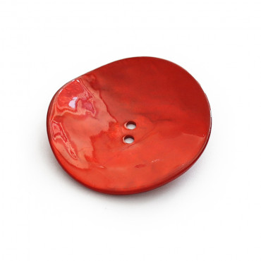 Bottoni Akoya in madreperla 1pz Rosso