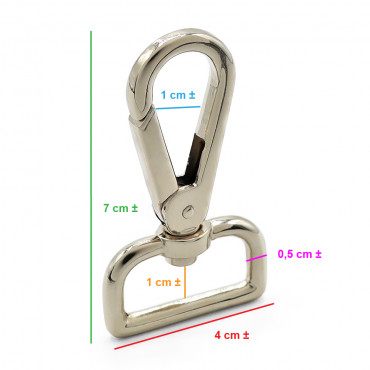 Gold drop clasp 70x40mm for bags | Tessiland