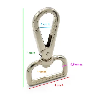Gold Drop Carabiner 70x40 mm | Tessiland