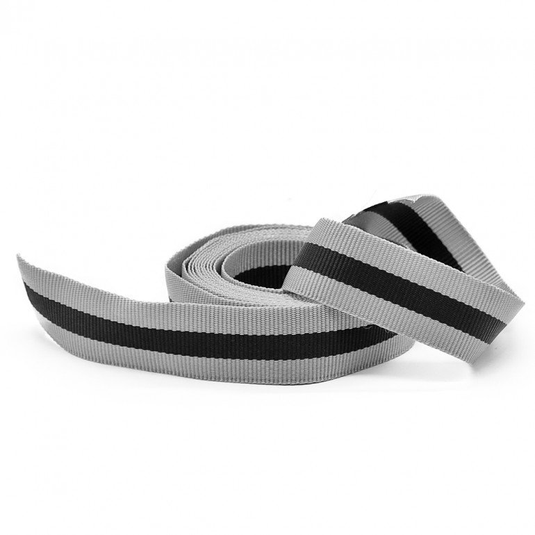 Sangle pour bandoulières Gris Noir 3cm robuste et polyvalente | Tessiland