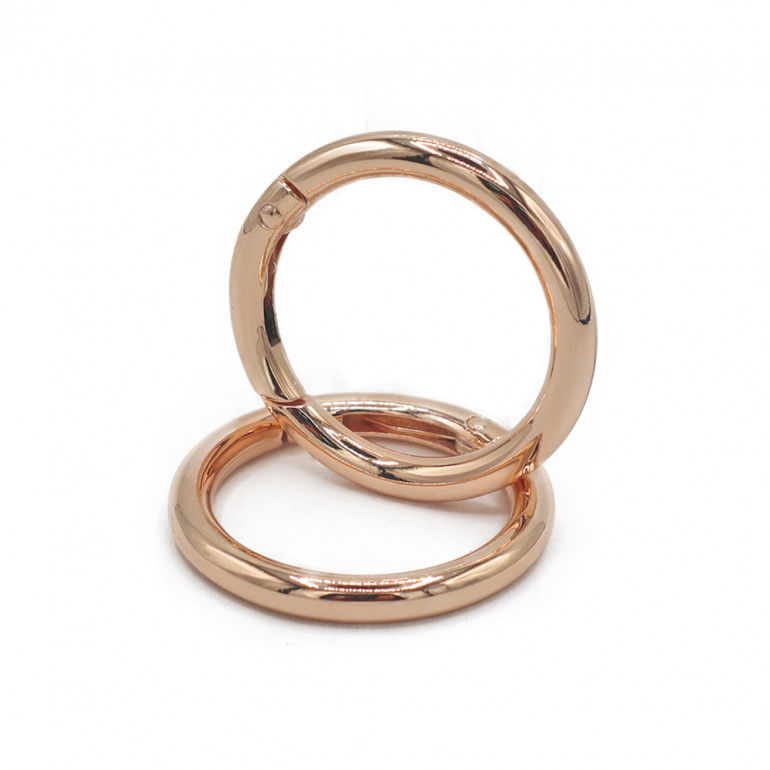 Mosquetones Anillo Oro mm18 Pz 2 para bolsos de crochet | Tessiland