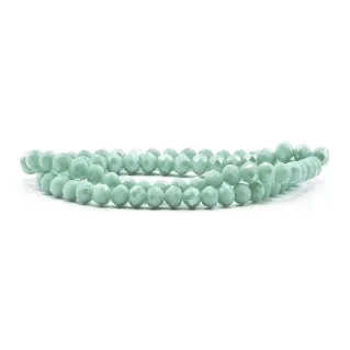 Cristales facetados de 6mm de vidrio para bisutería B104 aloe