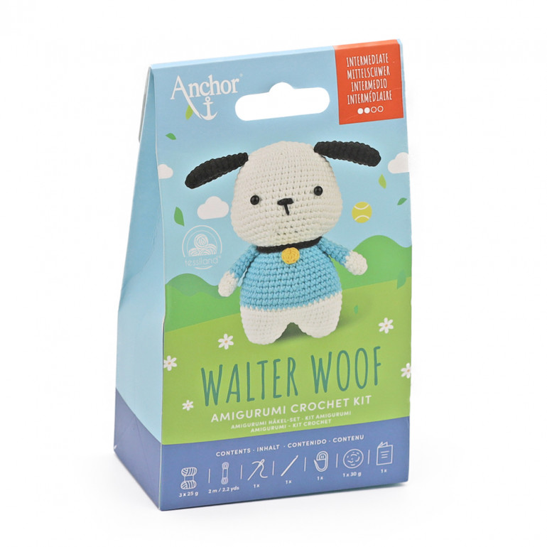 Walter Woof Dog Amigurumi Kit in Cotton | Tessiland