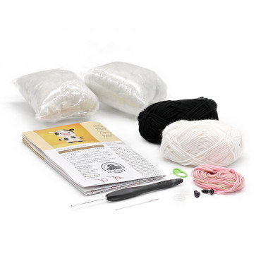 Kit Amigurumi vaca Gertie con hilo y ganchillo | Tessiland