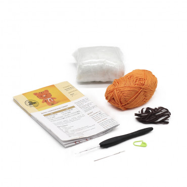 Kit Amigurumi tigre Tyson fácil con hilo algodón | Tessiland