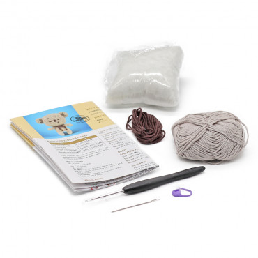 Kit Amigurumi koala Kai fácil con hilo algodón | Tessiland