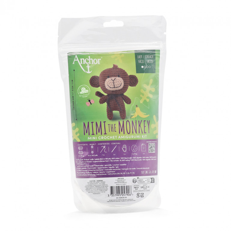 Kit Amigurumi mono Mimi fácil con hilo algodón | Tessiland