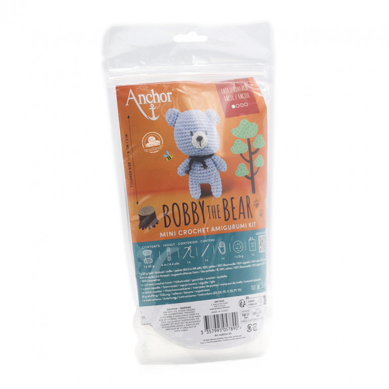 Bobby the Bear Easy Amigurumi Kit in Cotton | Tessiland