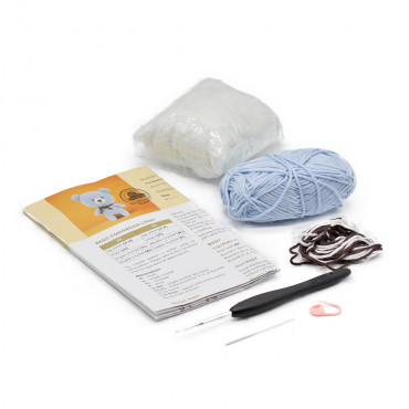 Kit Amigurumi Bobby ourson facile en coton | Tessiland