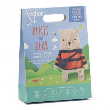 Kit Amigurumi Benji ours avec tenue complète | Tessiland