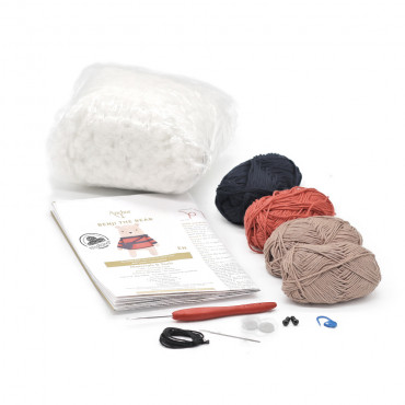 Kit Amigurumi Benji ours avec tenue complète | Tessiland