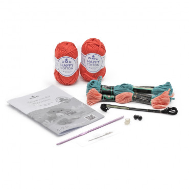 Crab Amigurumi Kit with Coral Details for Summer | Tessiland