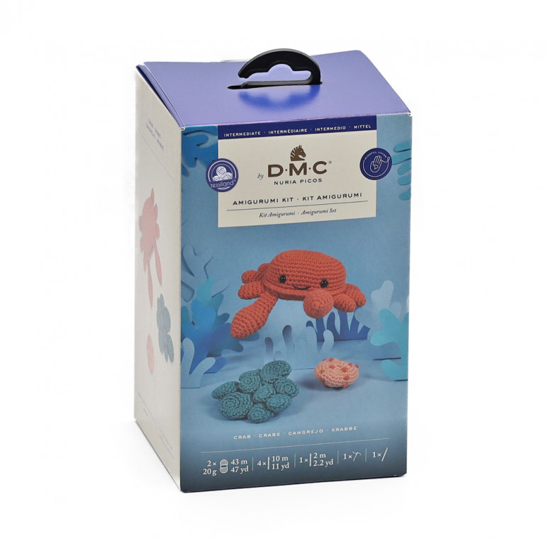 Kit Amigurumi Crabe avec éléments marins | Tessiland
