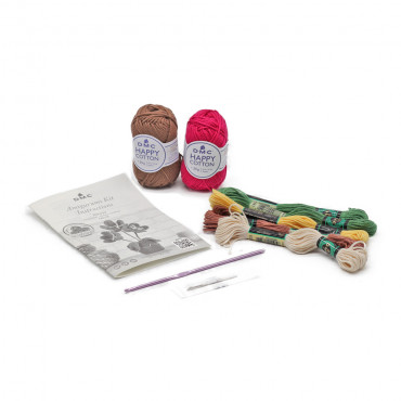 Amigurumi Flower Crochet Kit with Yarns & Hook | Tessiland